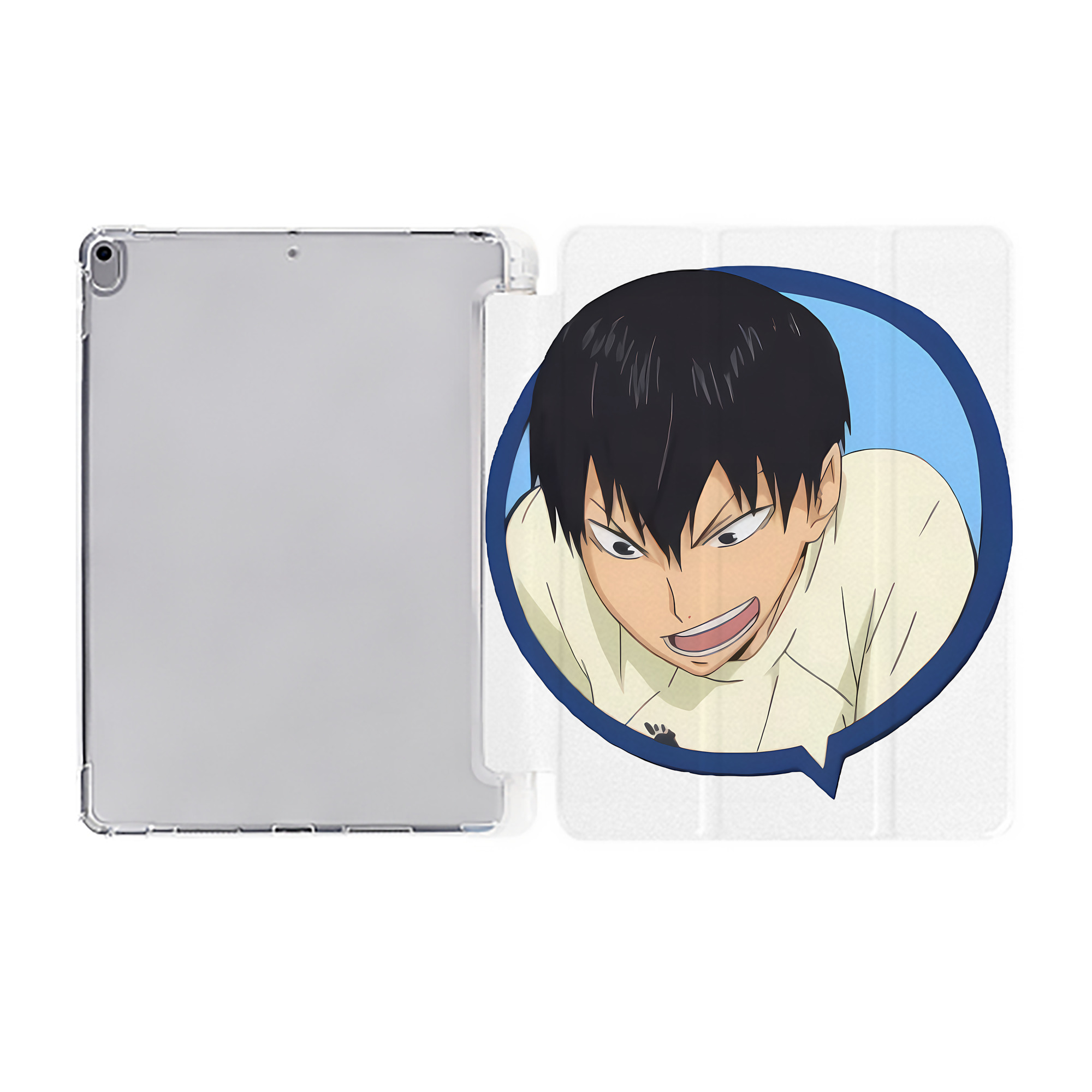 （画像用） ハイキュー!! Haikyu!! IPad ケース ペン収納付き 三つ折りスタンド PUレザー×シリコン 対応機種9.5/10.5/10.9インチ